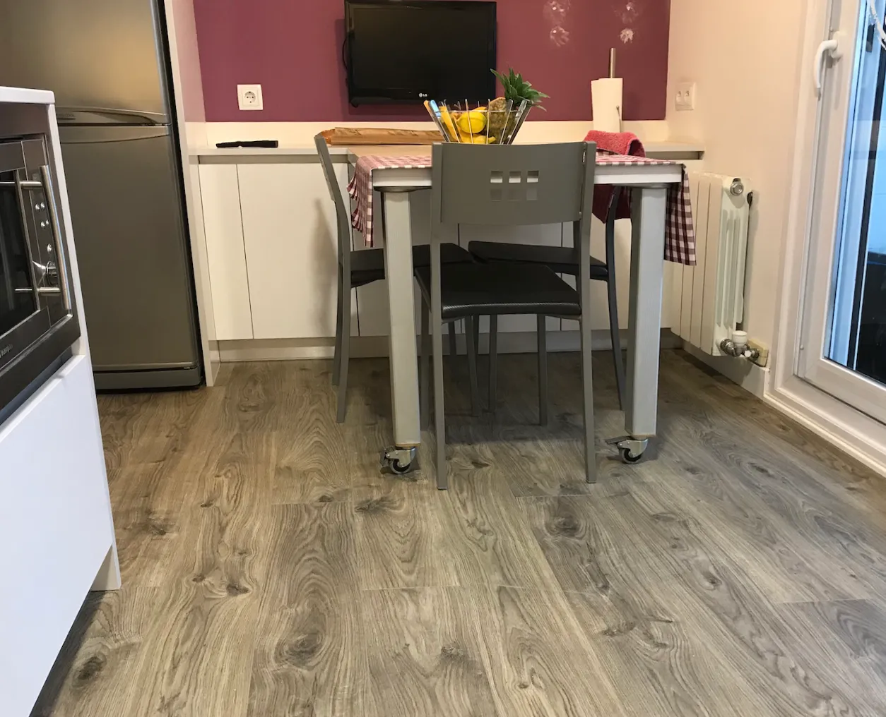 ¡Las cocinas también con parquet!