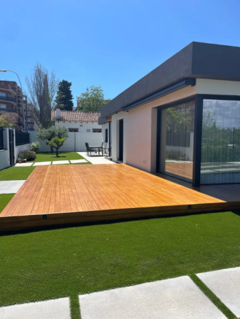 Proyecto Restauración de tarima de Teka con Cedria lasur protecsol